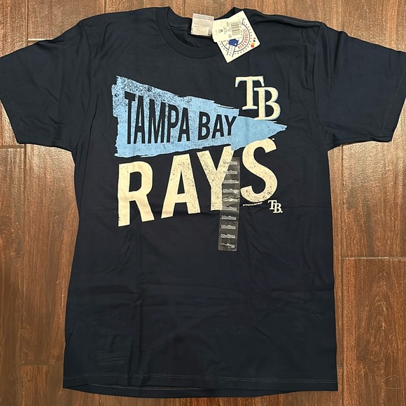 Men’s Tampa Bay Rays Baseball shirt genuine merchandise sz medium New Navy Blue - Picture 3 of 7